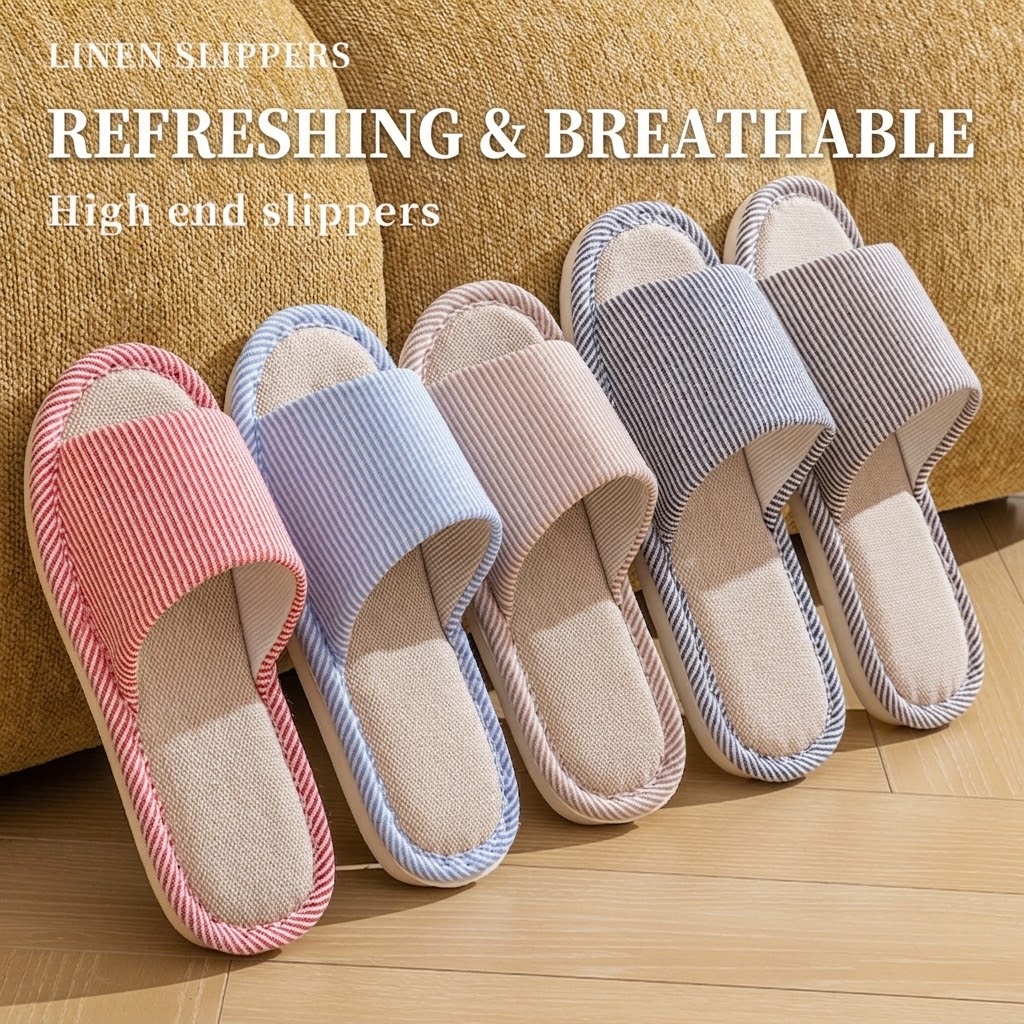 Дышащие льняные тапочки для же – обзор и цена Home Textile